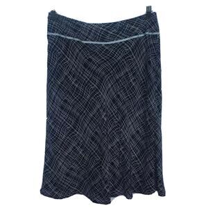 DRESS BARN women’s 100% Silk Midi Skirt Sz 8 Navy Blue NWT